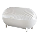 Maxbell Desktop Storage Box Clear Modern Jewelry Tray for Shelf Entrance Living Room white