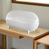 Maxbell Desktop Storage Box Clear Modern Jewelry Tray for Shelf Entrance Living Room white