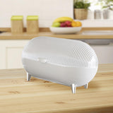 Maxbell Desktop Storage Box Clear Modern Jewelry Tray for Shelf Entrance Living Room white