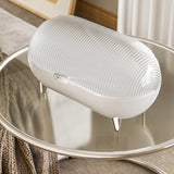 Maxbell Desktop Storage Box Clear Modern Jewelry Tray for Shelf Entrance Living Room white