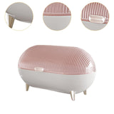 Maxbell Desktop Storage Box Clear Modern Jewelry Tray for Shelf Entrance Living Room pink