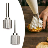 Maxbell 2x Whipped Cream Dispenser Injector Tips for Cream Whipper Household Dessert