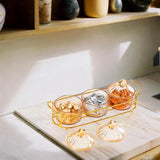 Maxbell Dried Fruit Tray Nut and Candy Serving Tray with Lid for Living Room 3 grids