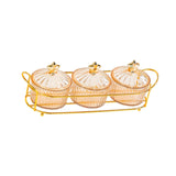 Maxbell Dried Fruit Tray Nut and Candy Serving Tray with Lid for Living Room 3 grids