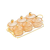 Maxbell Dried Fruit Tray Nut and Candy Serving Tray with Lid for Living Room 6 grids