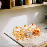 Maxbell Dried Fruit Tray Nut and Candy Serving Tray with Lid for Living Room 6 grids