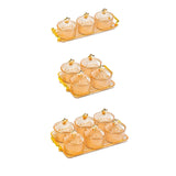 Maxbell Dried Fruit Snack Serving Plate Nut and Candy Serving Tray for Holiday Fruit 3 grid