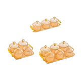 Maxbell Dried Fruit Snack Serving Plate Nut and Candy Serving Tray for Holiday Fruit 3 grid