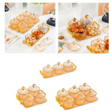 Maxbell Dried Fruit Snack Serving Plate Nut and Candy Serving Tray for Holiday Fruit 3 grid