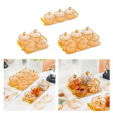 Maxbell Dried Fruit Snack Serving Plate Nut and Candy Serving Tray for Holiday Fruit 3 grid