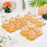Maxbell Dried Fruit Snack Serving Plate Nut and Candy Serving Tray for Holiday Fruit 3 grid