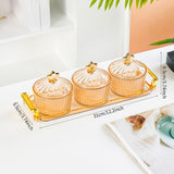 Maxbell Dried Fruit Snack Serving Plate Nut and Candy Serving Tray for Holiday Fruit 3 grid