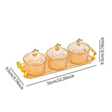 Maxbell Dried Fruit Snack Serving Plate Nut and Candy Serving Tray for Holiday Fruit 3 grid