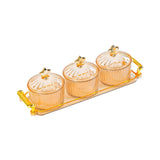 Maxbell Dried Fruit Snack Serving Plate Nut and Candy Serving Tray for Holiday Fruit 3 grid