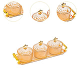 Maxbell Dried Fruit Snack Serving Plate Nut and Candy Serving Tray for Holiday Fruit 3 grid
