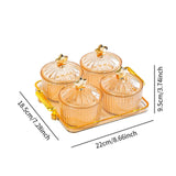Maxbell Dried Fruit Snack Serving Plate Nut and Candy Serving Tray for Holiday Fruit 4 grid