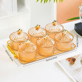 Maxbell Dried Fruit Snack Serving Plate Nut and Candy Serving Tray for Holiday Fruit 6 grid
