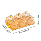 Maxbell Dried Fruit Snack Serving Plate Nut and Candy Serving Tray for Holiday Fruit 6 grid