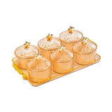 Maxbell Dried Fruit Snack Serving Plate Nut and Candy Serving Tray for Holiday Fruit 6 grid