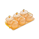 Maxbell Dried Fruit Snack Serving Plate Nut and Candy Serving Tray for Holiday Fruit 6 grid