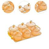 Maxbell Dried Fruit Snack Serving Plate Nut and Candy Serving Tray for Holiday Fruit 6 grid