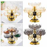 Maxbell Rotating Snack Serving Tray Fruit Bowl Fruit Plate for Cafe Home Living Room Yellow