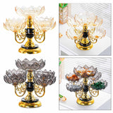 Maxbell Rotating Snack Serving Tray Fruit Bowl Fruit Plate for Cafe Home Living Room Yellow