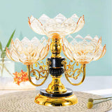 Maxbell Rotating Snack Serving Tray Fruit Bowl Fruit Plate for Cafe Home Living Room Yellow