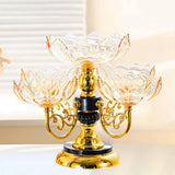 Maxbell Rotating Snack Serving Tray Fruit Bowl Fruit Plate for Cafe Home Living Room Yellow