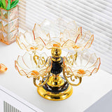 Maxbell Rotating Snack Serving Tray Fruit Bowl Fruit Plate for Cafe Home Living Room Yellow