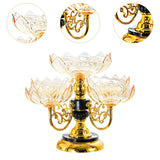 Maxbell Rotating Snack Serving Tray Fruit Bowl Fruit Plate for Cafe Home Living Room Yellow