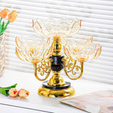 Maxbell Rotating Snack Serving Tray Fruit Bowl Fruit Plate for Cafe Home Living Room Yellow
