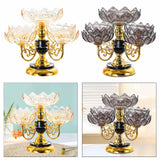 Maxbell Rotating Snack Serving Tray Fruit Bowl Fruit Plate for Cafe Home Living Room Yellow