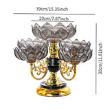 Maxbell Rotating Snack Serving Tray Fruit Bowl Fruit Plate for Cafe Home Living Room Black