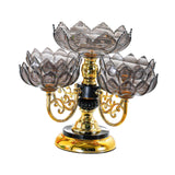 Maxbell Rotating Snack Serving Tray Fruit Bowl Fruit Plate for Cafe Home Living Room Black