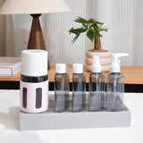 Maxbell 4 in 1 Travel Bottles Compact Travel Containers for Hair Conditioner Shampoo Round Pink