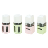 Maxbell 4 in 1 Travel Bottles Compact Travel Containers for Hair Conditioner Shampoo Round Pink