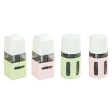 Maxbell 4 in 1 Travel Bottles Compact Travel Containers for Hair Conditioner Shampoo Round Pink