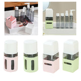 Maxbell 4 in 1 Travel Bottles Compact Travel Containers for Hair Conditioner Shampoo Round Pink