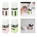 Maxbell 4 in 1 Travel Bottles Compact Travel Containers for Hair Conditioner Shampoo Round Pink