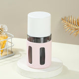 Maxbell 4 in 1 Travel Bottles Compact Travel Containers for Hair Conditioner Shampoo Round Pink