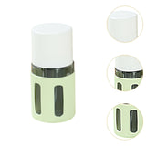 Maxbell 4 in 1 Travel Bottles Compact Travel Containers for Hair Conditioner Shampoo Round Green