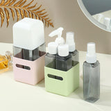 Maxbell 4 in 1 Travel Bottles Compact Travel Containers for Hair Conditioner Shampoo Square Green