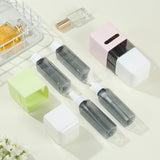 Maxbell 4 in 1 Travel Bottles Compact Travel Containers for Hair Conditioner Shampoo Square Green