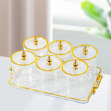 Maxbell Dry Fruit Tray with Lid Multipurpose Appetizer Tray for Party Holiday Snacks clear