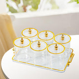 Maxbell Dry Fruit Tray with Lid Multipurpose Appetizer Tray for Party Holiday Snacks clear