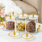 Maxbell Dry Fruit Tray with Lid Multipurpose Appetizer Tray for Party Holiday Snacks clear