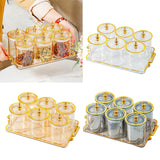 Maxbell Dry Fruit Tray with Lid Multipurpose Appetizer Tray for Party Holiday Snacks clear