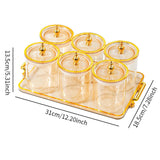 Maxbell Dry Fruit Tray with Lid Multipurpose Appetizer Tray for Party Holiday Snacks amber