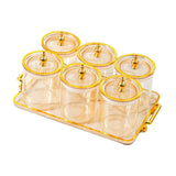 Maxbell Dry Fruit Tray with Lid Multipurpose Appetizer Tray for Party Holiday Snacks amber